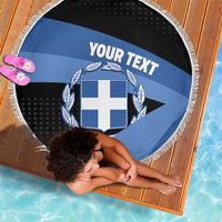 Personalised Greece Hellas Beach Blanket Coat Of Arms - Wonder Print Shop