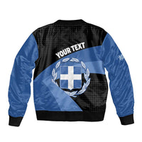 Personalised Greece Hellas Bomber Jacket Coat Of Arms - Wonder Print Shop