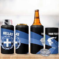 Personalised Greece Hellas 4 in 1 Can Cooler Tumbler Coat Of Arms - Wonder Print Shop