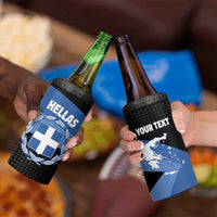 Personalised Greece Hellas 4 in 1 Can Cooler Tumbler Coat Of Arms - Wonder Print Shop