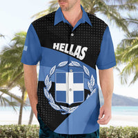 Personalised Greece Hellas Hawaiian Shirt Coat Of Arms - Wonder Print Shop