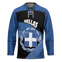 Personalised Greece Hellas Hockey Jersey Coat Of Arms - Wonder Print Shop