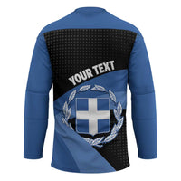 Personalised Greece Hellas Hockey Jersey Coat Of Arms - Wonder Print Shop