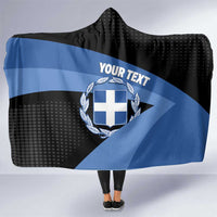 Personalised Greece Hellas Hooded Blanket Coat Of Arms - Wonder Print Shop