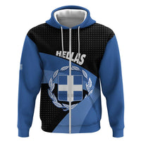 Personalised Greece Hellas Hoodie Coat Of Arms - Wonder Print Shop