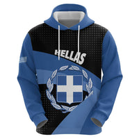Personalised Greece Hellas Hoodie Coat Of Arms - Wonder Print Shop