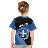 Personalised Greece Hellas Kid T Shirt Coat Of Arms - Wonder Print Shop