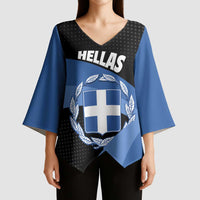Personalised Greece Hellas Kimono Sleeve Blouse Coat Of Arms - Wonder Print Shop