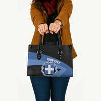 Personalised Greece Hellas Leather Bag Coat Of Arms - Wonder Print Shop