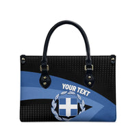 Personalised Greece Hellas Leather Bag Coat Of Arms - Wonder Print Shop