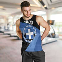 Personalised Greece Hellas Men Tank Top Coat Of Arms - Wonder Print Shop