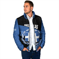 Personalised Greece Hellas Padded Jacket Coat Of Arms - Wonder Print Shop