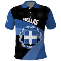 Personalised Greece Hellas Polo Shirt Coat Of Arms - Wonder Print Shop