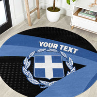 Personalised Greece Hellas Round Carpet Coat Of Arms - Wonder Print Shop
