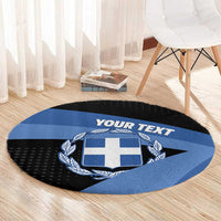 Personalised Greece Hellas Round Carpet Coat Of Arms - Wonder Print Shop