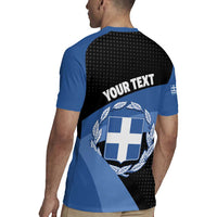 Personalised Greece Hellas Rugby Jersey Coat Of Arms - Wonder Print Shop