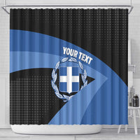 Personalised Greece Hellas Shower Curtain Coat Of Arms - Wonder Print Shop