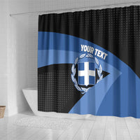 Personalised Greece Hellas Shower Curtain Coat Of Arms - Wonder Print Shop