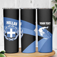 Personalised Greece Hellas Skinny Tumbler Coat Of Arms - Wonder Print Shop