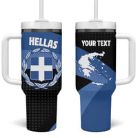 Personalised Greece Hellas Tumbler With Handle Coat Of Arms - Wonder Print Shop