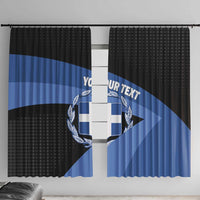 Personalised Greece Hellas Window Curtain Coat Of Arms - Wonder Print Shop