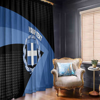 Personalised Greece Hellas Window Curtain Coat Of Arms - Wonder Print Shop