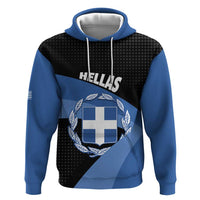 Personalised Greece Hellas Zip Hoodie Coat Of Arms - Wonder Print Shop