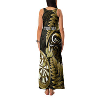 Personalised New Zealand Darts Family Matching Tank Maxi Dress and Hawaiian Shirt Happiness Is A Tight Threesome Maori Gold - Wonder Print Shop