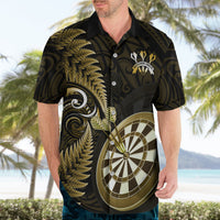 Personalised New Zealand Darts Hawaiian Shirt Happiness Is A Tight Threesome Maori Gold - Wonder Print Shop