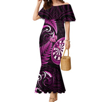 New Zealand Darts Mermaid Dress Happiness Is A Tight Threesome Maori Pink - Wonder Print Shop