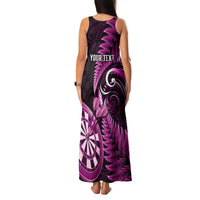 Personalised New Zealand Darts Family Matching Tank Maxi Dress and Hawaiian Shirt Happiness Is A Tight Threesome Maori Pink - Wonder Print Shop