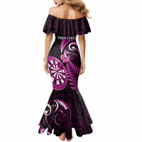Personalised New Zealand Darts Mermaid Dress Happiness Is A Tight Threesome Maori Pink - Wonder Print Shop