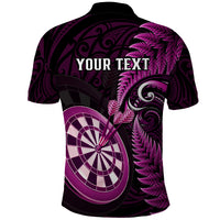 Personalised New Zealand Darts Polo Shirt Happiness Is A Tight Threesome Maori Pink - Wonder Print Shop