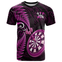 Personalised New Zealand Darts T Shirt Happiness Is A Tight Threesome Maori Pink - Wonder Print Shop