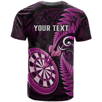 Personalised New Zealand Darts T Shirt Happiness Is A Tight Threesome Maori Pink - Wonder Print Shop