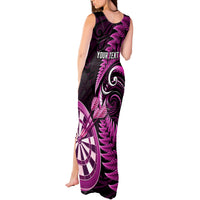 Personalised New Zealand Darts Tank Maxi Dress Happiness Is A Tight Threesome Maori Pink - Wonder Print Shop