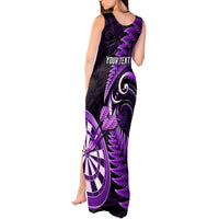 Personalised New Zealand Darts Tank Maxi Dress Happiness Is A Tight Threesome Maori Purple - Wonder Print Shop