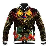 Papua New Guinea Central Province Baseball Jacket Papua Niugini Coat Of Arms With Flag Style - Wonder Print Shop
