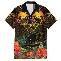 Papua New Guinea Central Province Family Matching Long Sleeve Bodycon Dress and Hawaiian Shirt Papua Niugini Coat Of Arms With Flag Style - Wonder Print Shop