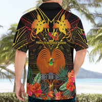 Papua New Guinea Central Province Hawaiian Shirt Papua Niugini Coat Of Arms With Flag Style - Wonder Print Shop