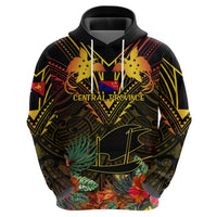 Papua New Guinea Central Province Hoodie Papua Niugini Coat Of Arms With Flag Style - Wonder Print Shop