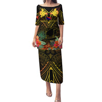 Papua New Guinea Central Province Puletasi Papua Niugini Coat Of Arms With Flag Style - Wonder Print Shop