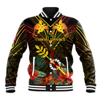 Papua New Guinea Chimbu Province Baseball Jacket Papua Niugini Coat Of Arms With Flag Style - Wonder Print Shop
