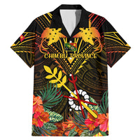 Papua New Guinea Chimbu Province Family Matching Mermaid Dress and Hawaiian Shirt Papua Niugini Coat Of Arms With Flag Style - Wonder Print Shop