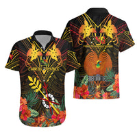 Papua New Guinea Chimbu Province Hawaiian Shirt Papua Niugini Coat Of Arms With Flag Style - Wonder Print Shop