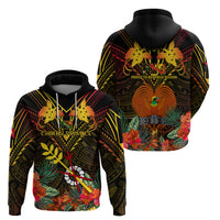 Papua New Guinea Chimbu Province Hoodie Papua Niugini Coat Of Arms With Flag Style - Wonder Print Shop