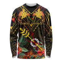 Papua New Guinea Chimbu Province Long Sleeve Shirt Papua Niugini Coat Of Arms With Flag Style - Wonder Print Shop