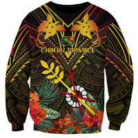 Papua New Guinea Chimbu Province Sweatshirt Papua Niugini Coat Of Arms With Flag Style - Wonder Print Shop