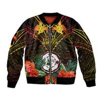 Papua New Guinea East New Britain Province Bomber Jacket Papua Niugini Coat Of Arms With Flag Style - Wonder Print Shop