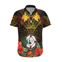 Papua New Guinea East New Britain Province Hawaiian Shirt Papua Niugini Coat Of Arms With Flag Style - Wonder Print Shop
